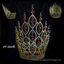 Venda imperdível! Coroa da princesa da tiara do cristal de Aquamarine da coroa do concerto do Rhinestone para a coroa da rainha das meninas para a venda